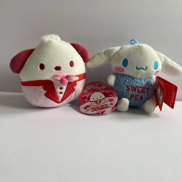 Hello Kitty & Friends Cinnamoroll Plush with Clip & Pochacco Squishmallow - Picture 10 of 11
